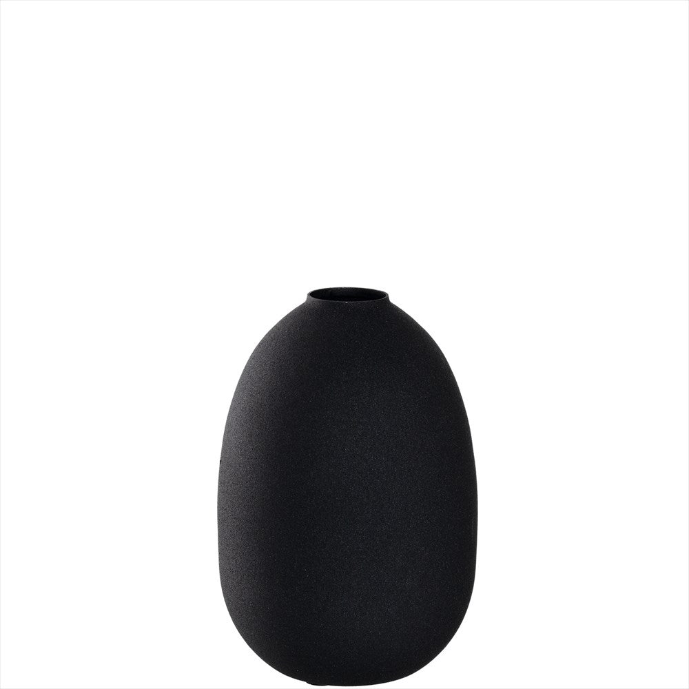 Leonardo Vas 19 cm metall svart
