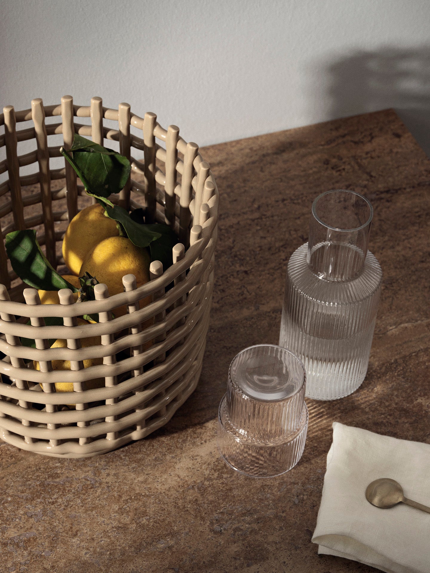 Ferm Living Ripple Smalll Glasses - Set of 4 -Clear