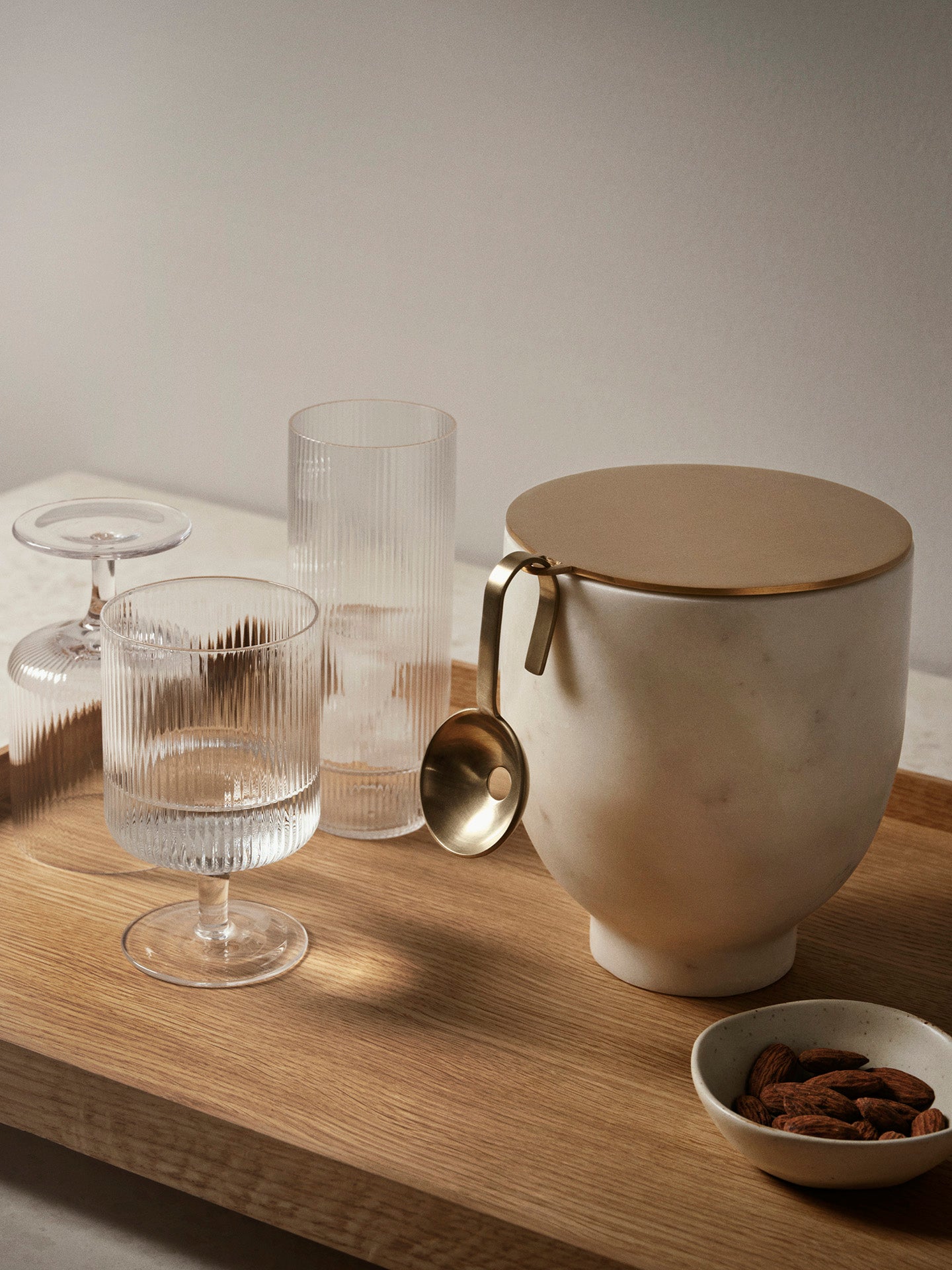 Ferm Living Ripple Wine Glasses - Set of 2 - Clear