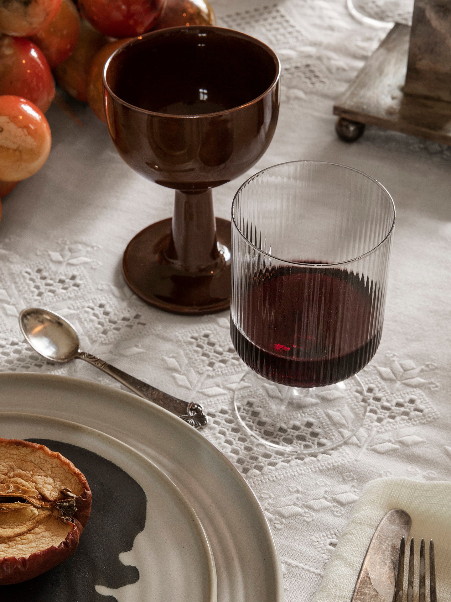 Ferm Living Ripple Wine Glasses - Set of 2 - Clear