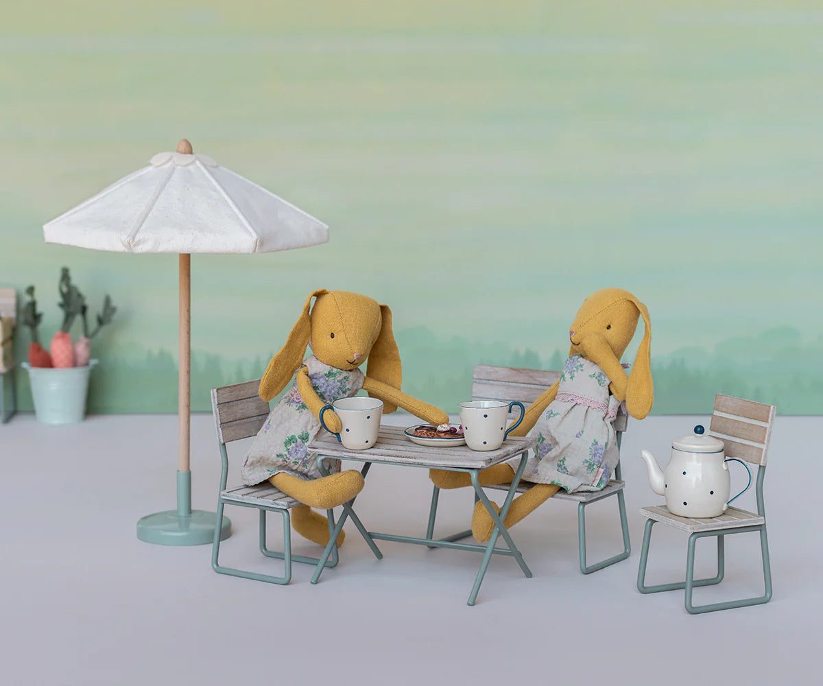 Maileg Garden Set, Table, Chair and bench