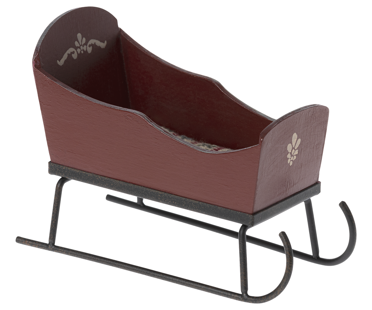 Maileg Sleigh Mouse Red