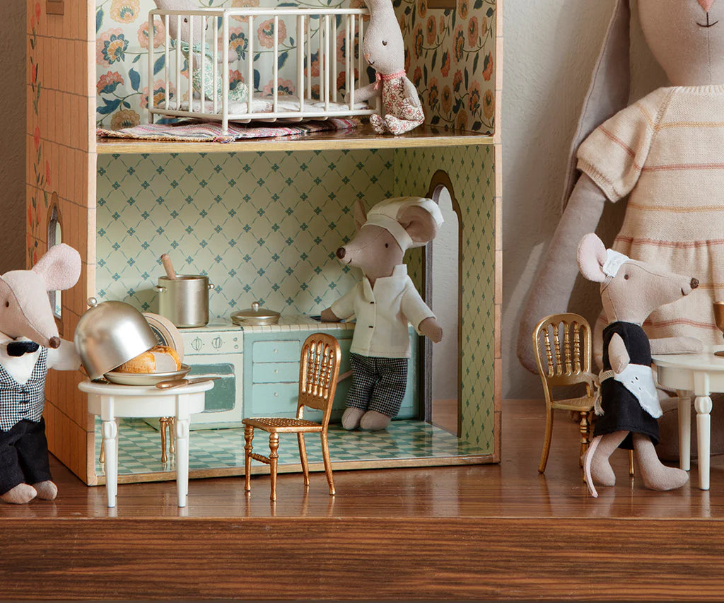 Maileg Chair. Mouse - Gold