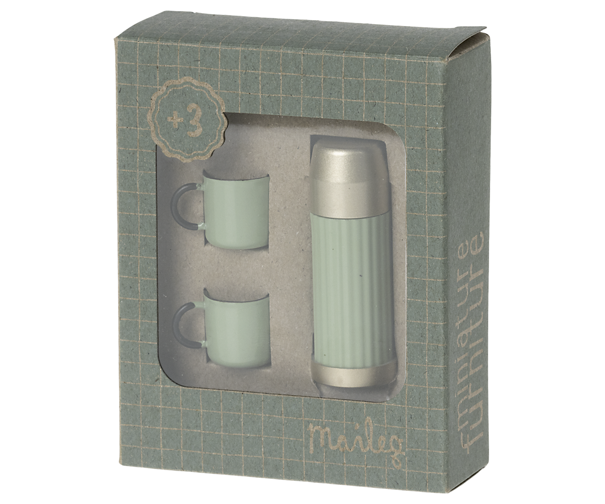 Maileg Thermos and cups Mint
