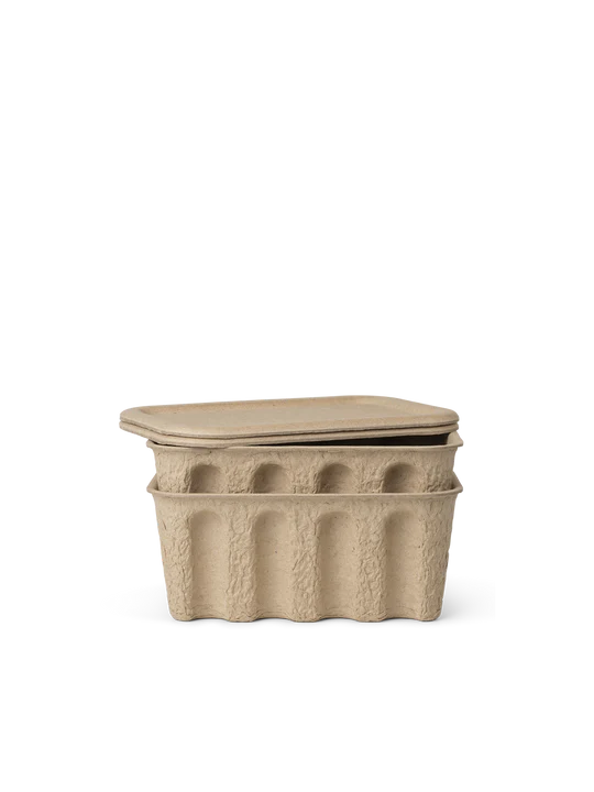Ferm Living Paper Pulp Box - Small - Set om 2