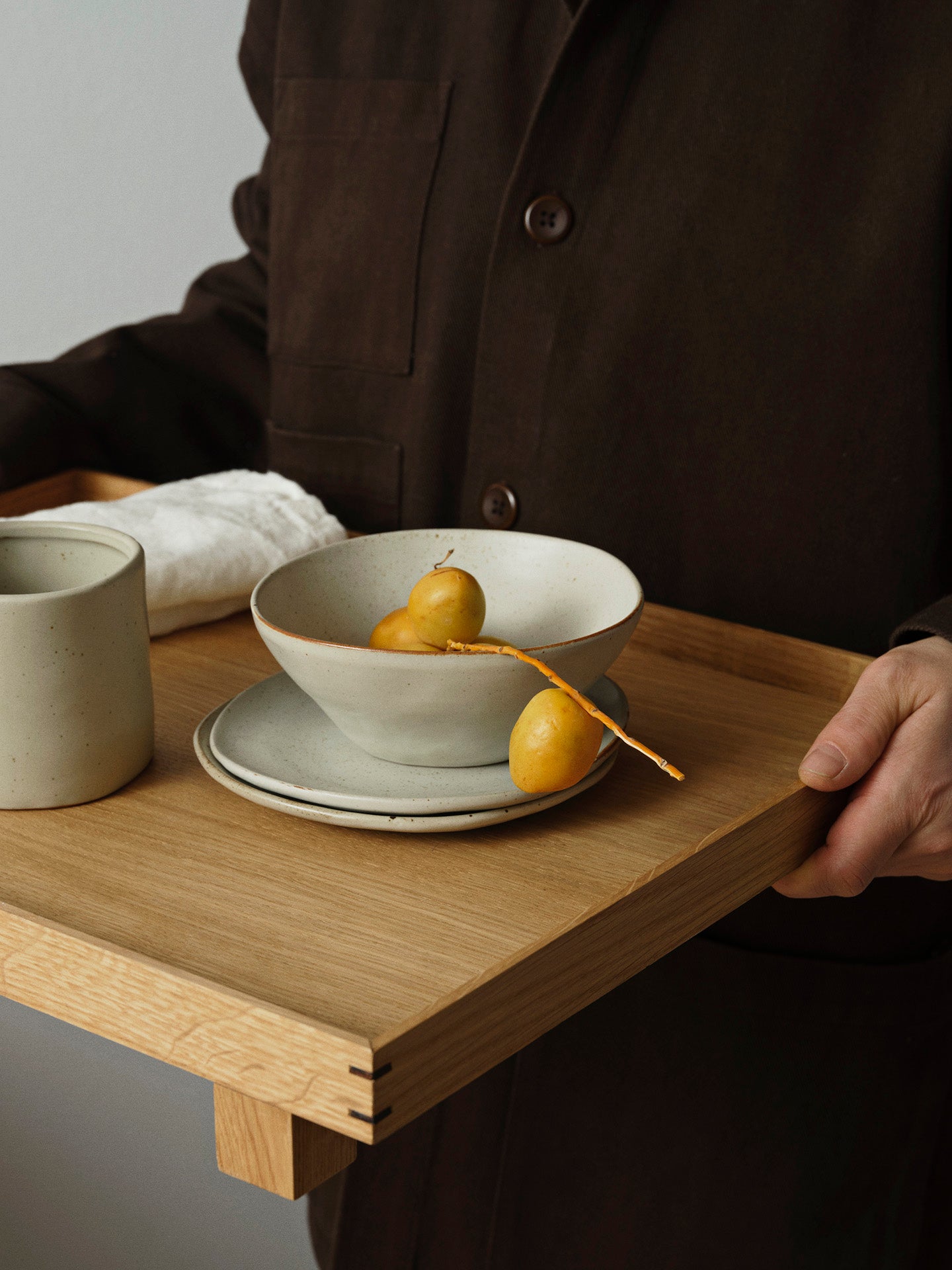 Ferm Living Flow Plate - Small - Off-white Speckle