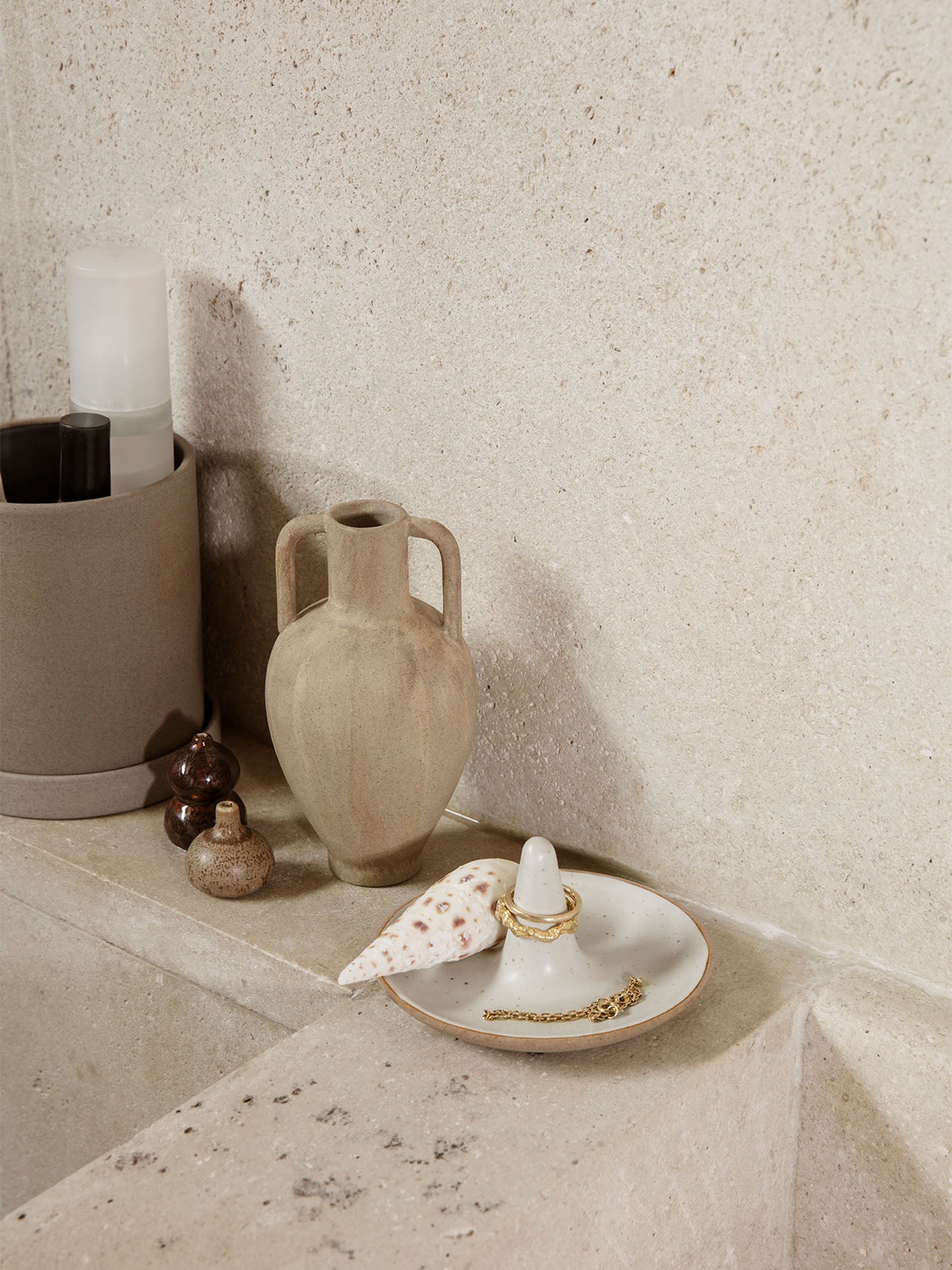 Ferm Living Ring Cone - Off-white Speckle