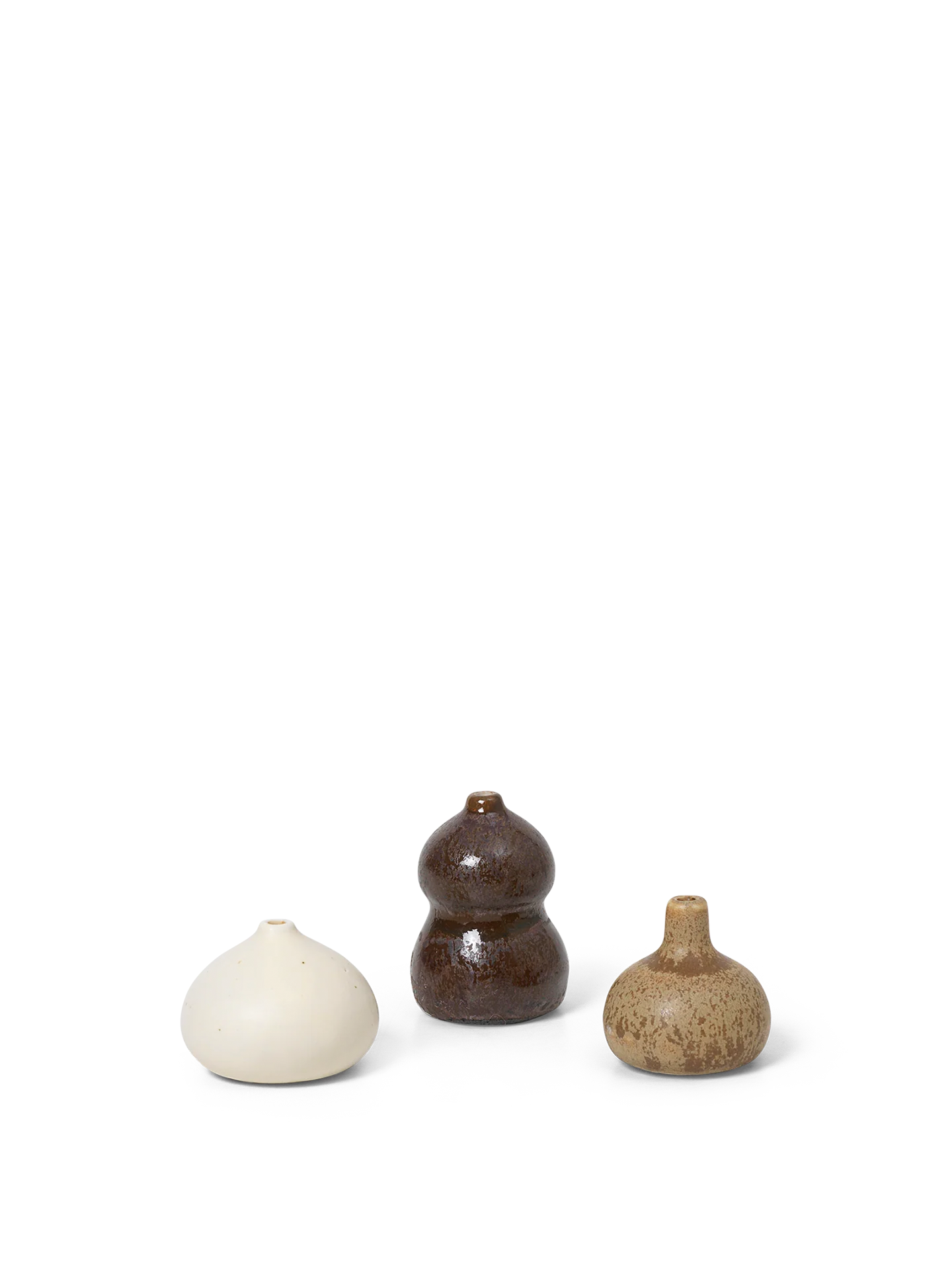 Ferm Living Komo Mini Vaser - Set of 3 - Flerfärgad