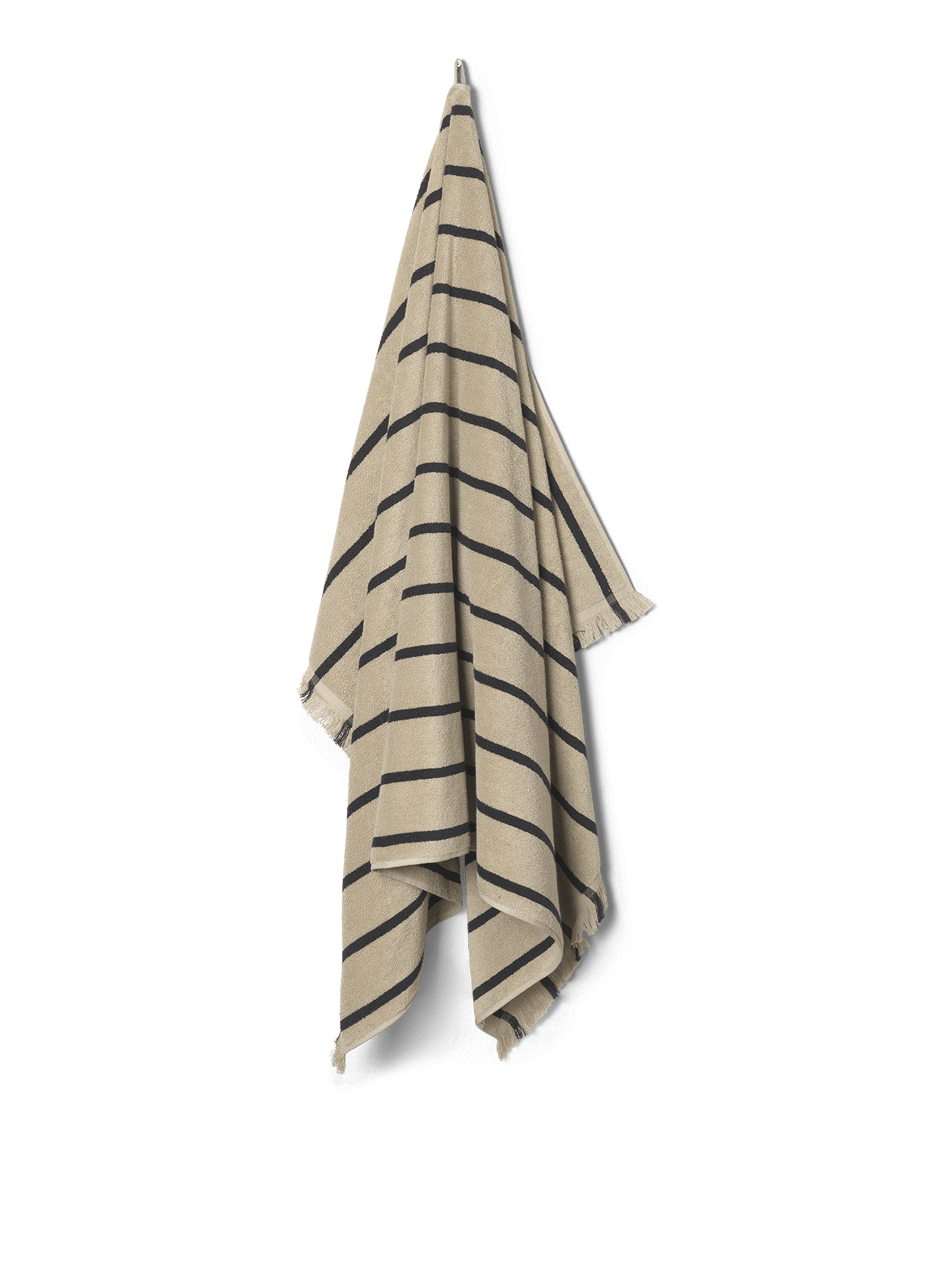 Ferm Living Alee Beach Towel - Sand/Black