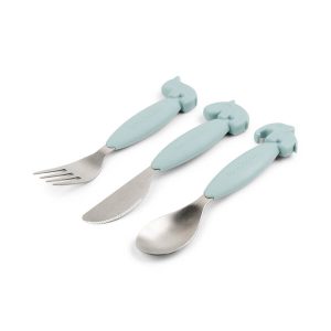 Done by Deer Easy-grip cutlery set Deer friends Blue
