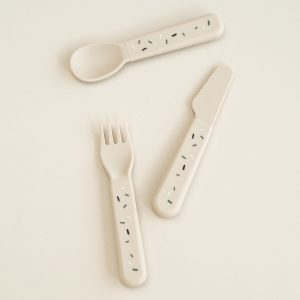 Done by Deer Foodie cutlery set Confetti Sand