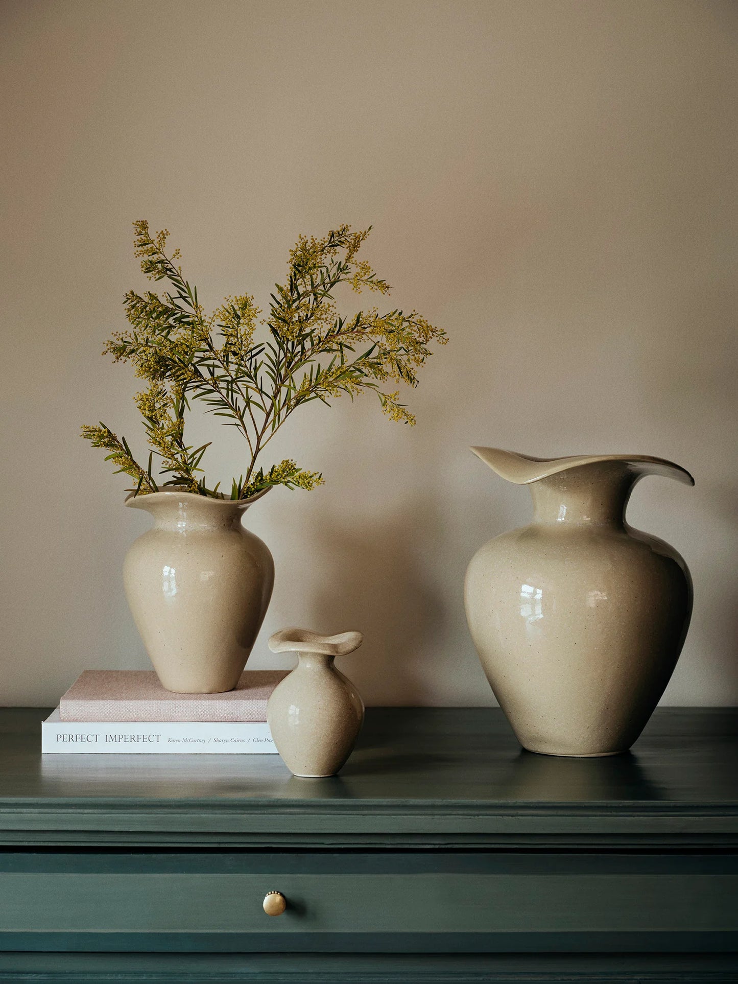 Broste Copenhagen Florentina Vas Beige XS