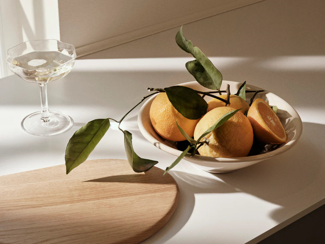 Broste Alfredo Bowl Beige 24x7,5cm