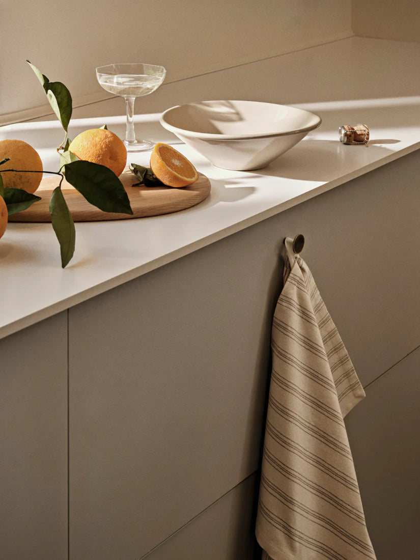 Broste Alfredo Bowl Beige 24x7,5cm