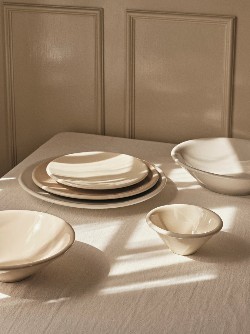 Broste Alfredo Bowl Beige 24x7,5cm