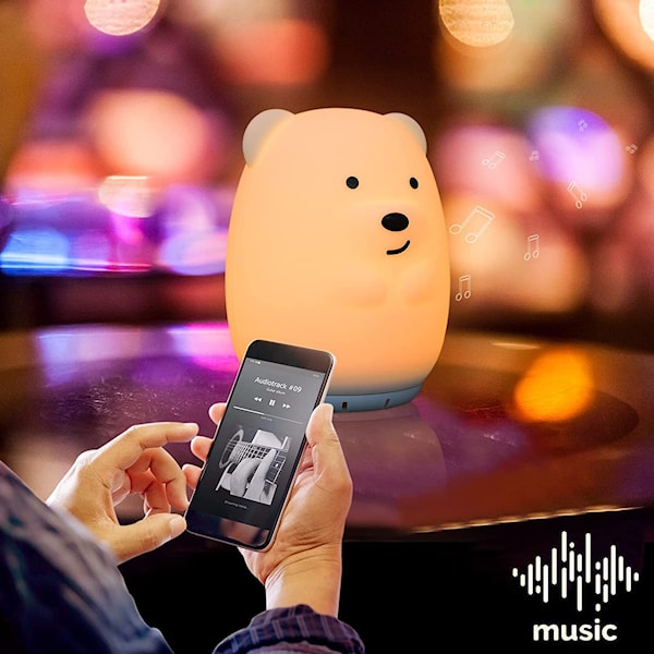 NiteLite Nattlampa Björn liten med Bluetooth