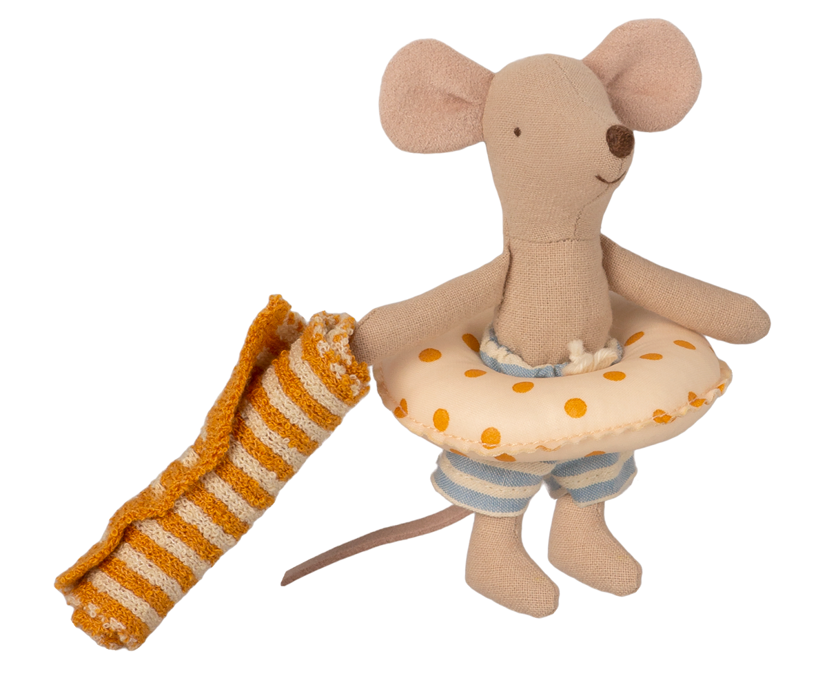 Maileg Beach Mice Little Brother in Cabin de Plage