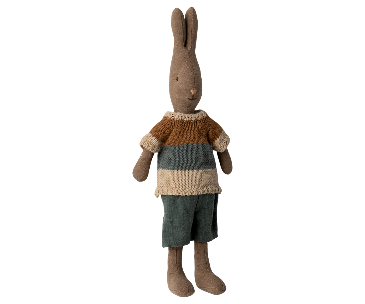 Maileg Rabbit Size 2 Brown Shirt and Shorts