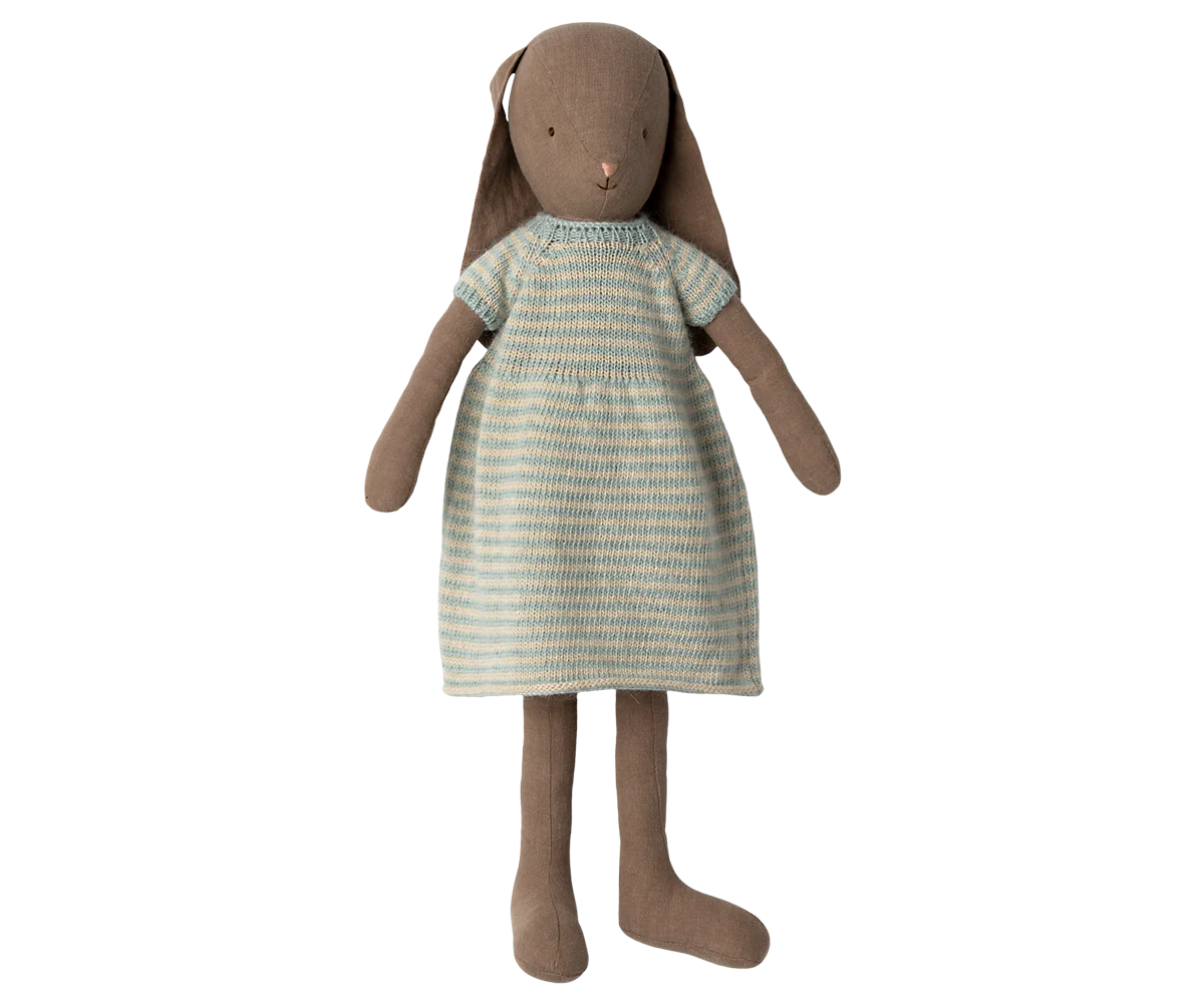Maileg Bunny Size 4, Brown - Knitted Dress