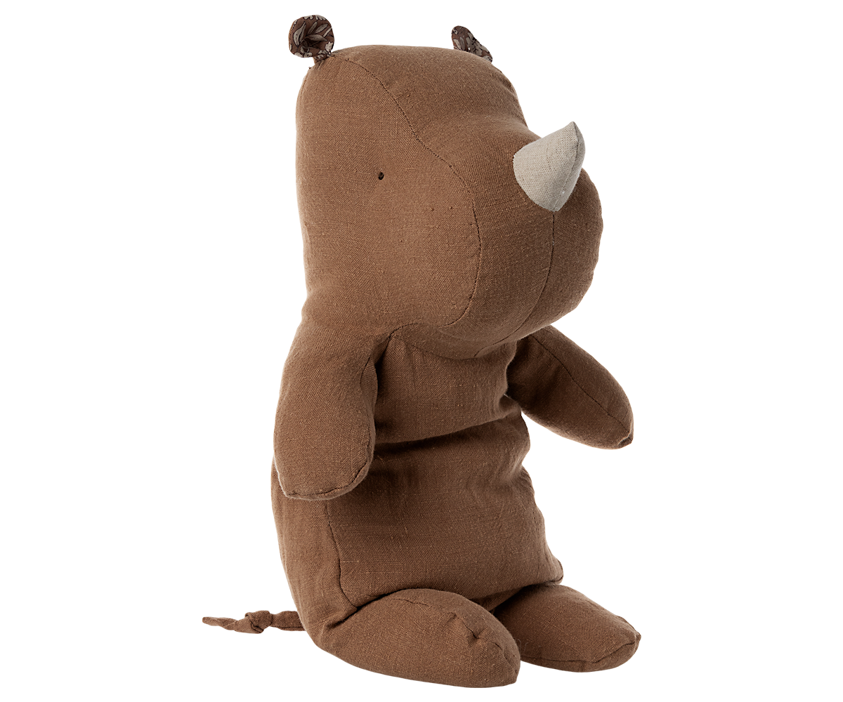 Maileg Safari Friends, Medium Rhino - Chocolate