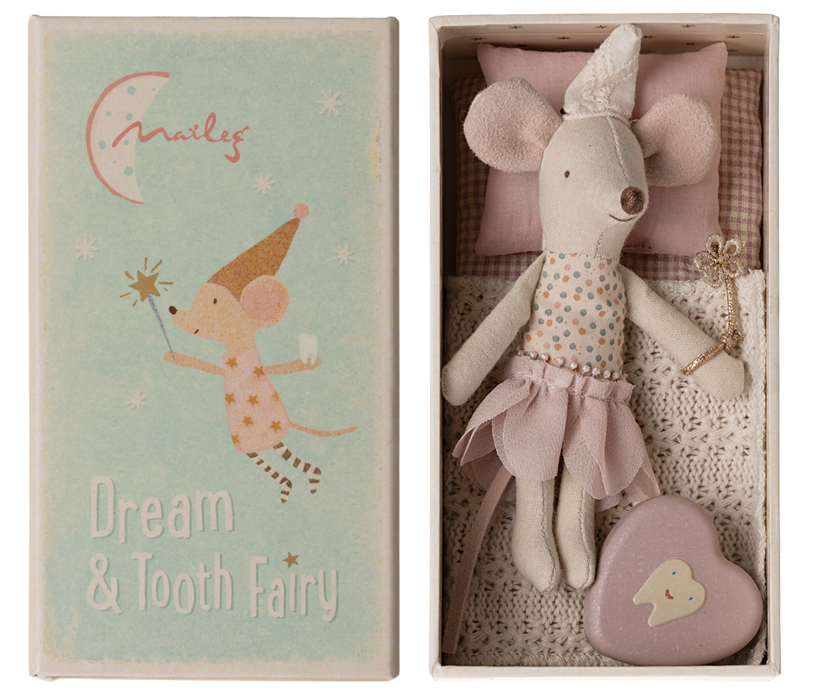 Maileg Tooth Fairy, Little Sister in a matchbox