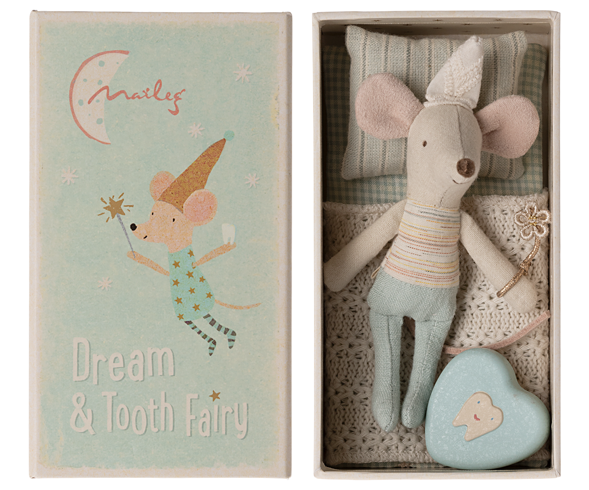 Maileg Tooth Fairy, Little Brother in a matchbox