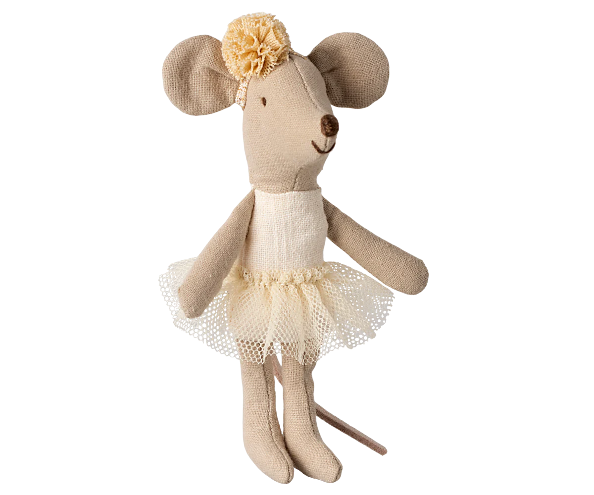 Maileg Ballerina Mouse Little Sister Offwhite