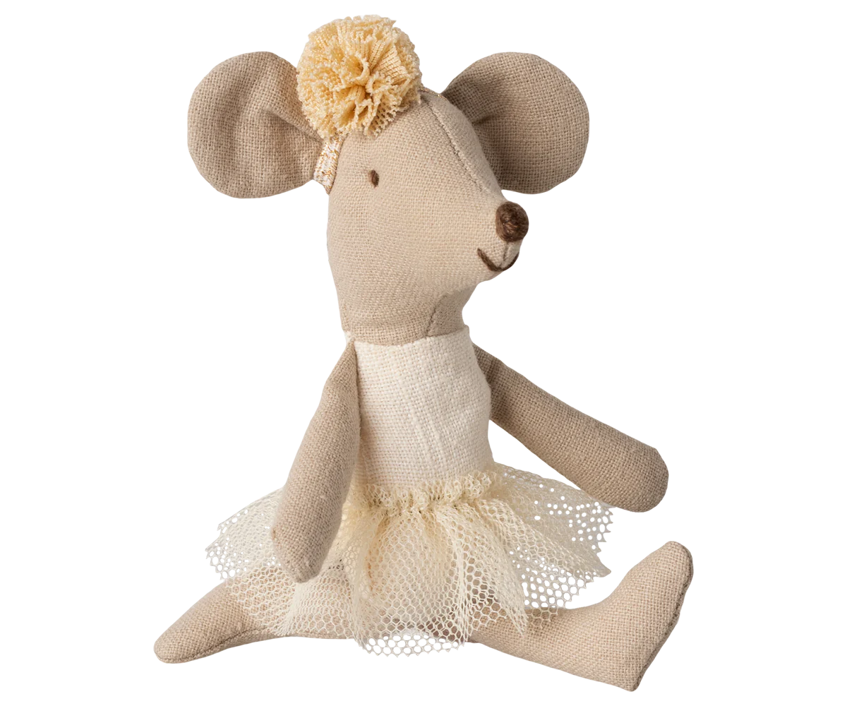 Maileg Ballerina Mouse Little Sister Offwhite
