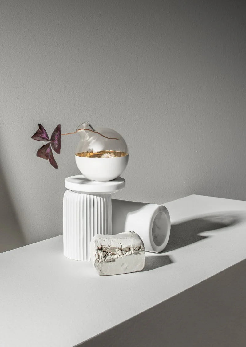 Skultuna Pomme Vas & Candle holder White Small