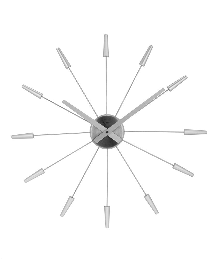 NeXtime Plug Inn Väggklocka 58 cm Silver