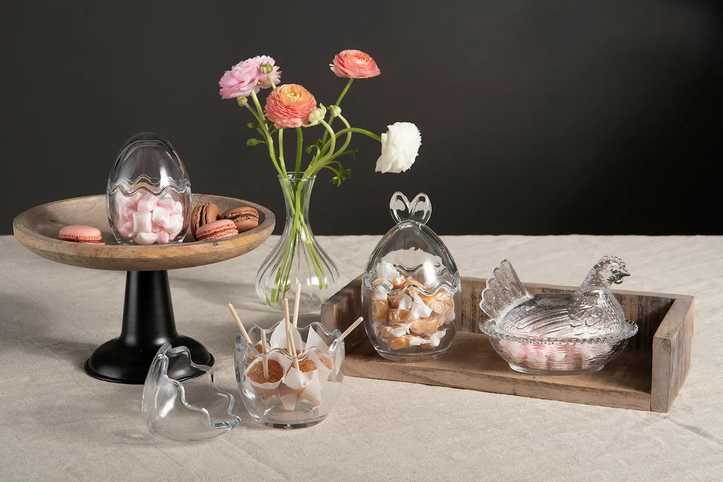 Alot Äggskål Glas Bunny