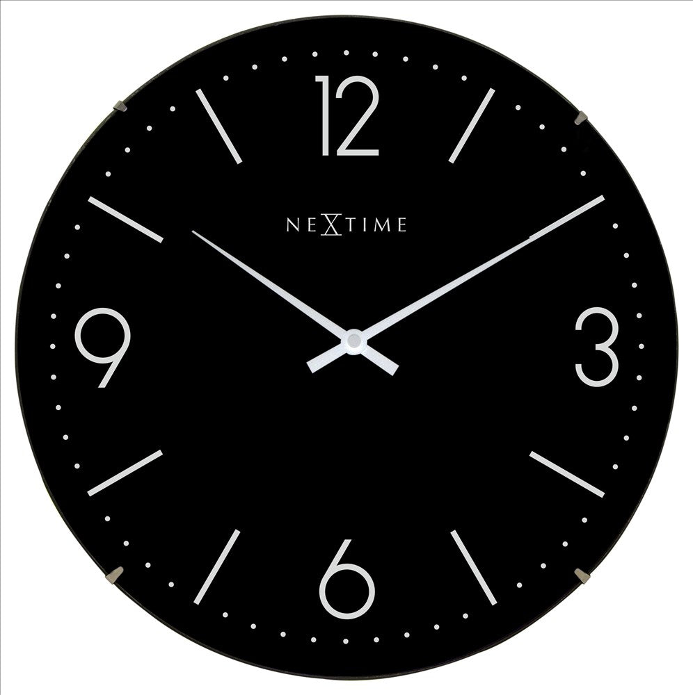 NeXtime Basic Dome Väggklocka Ø35 cm Svart