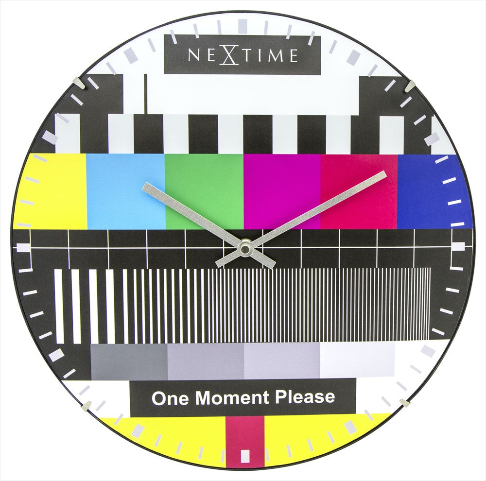 NeXtime Testpage Dome Väggklocka 35 cm Flerfärgad/Glas