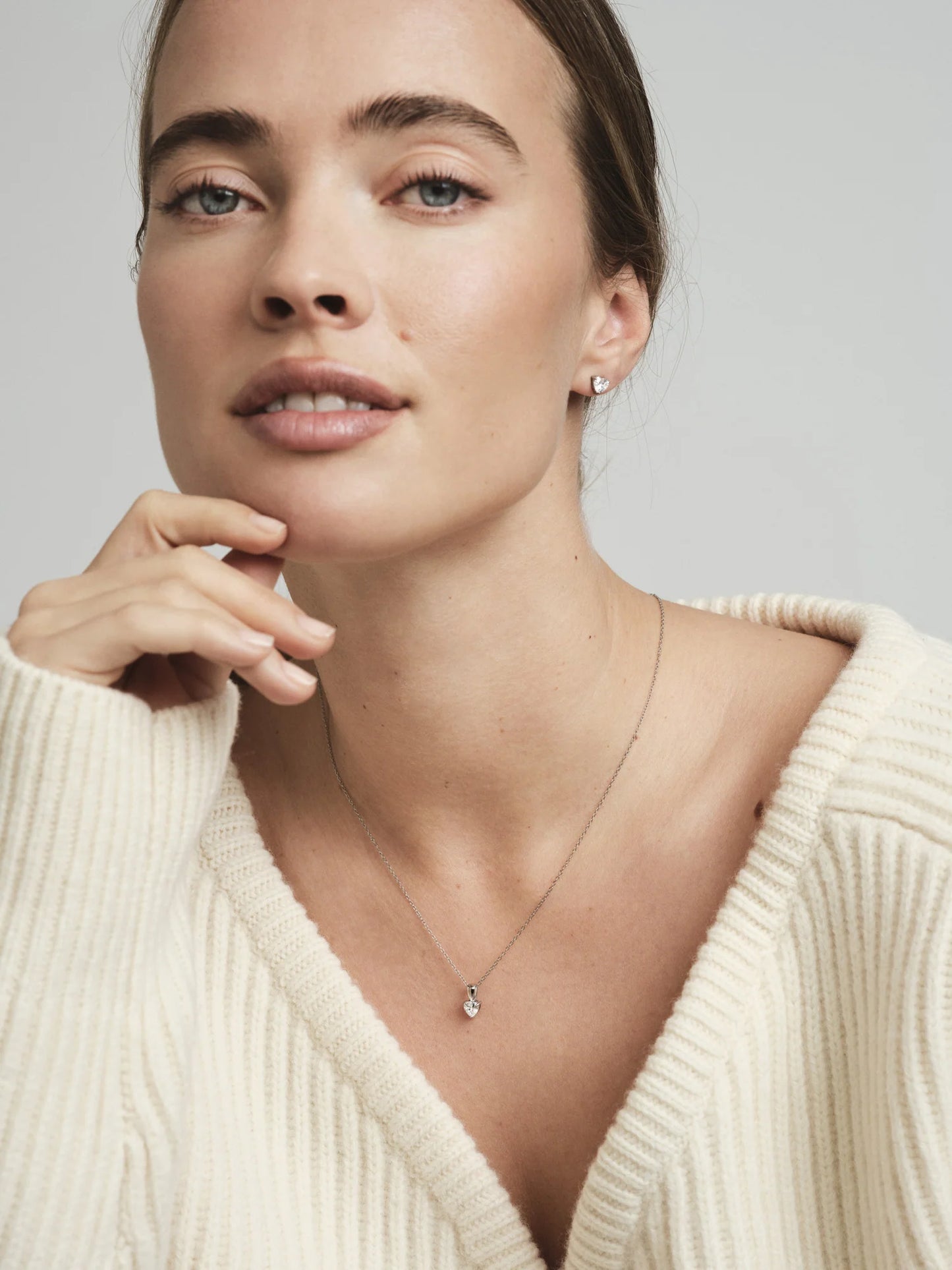 Mockberg Bonne Halsband Silver - vit