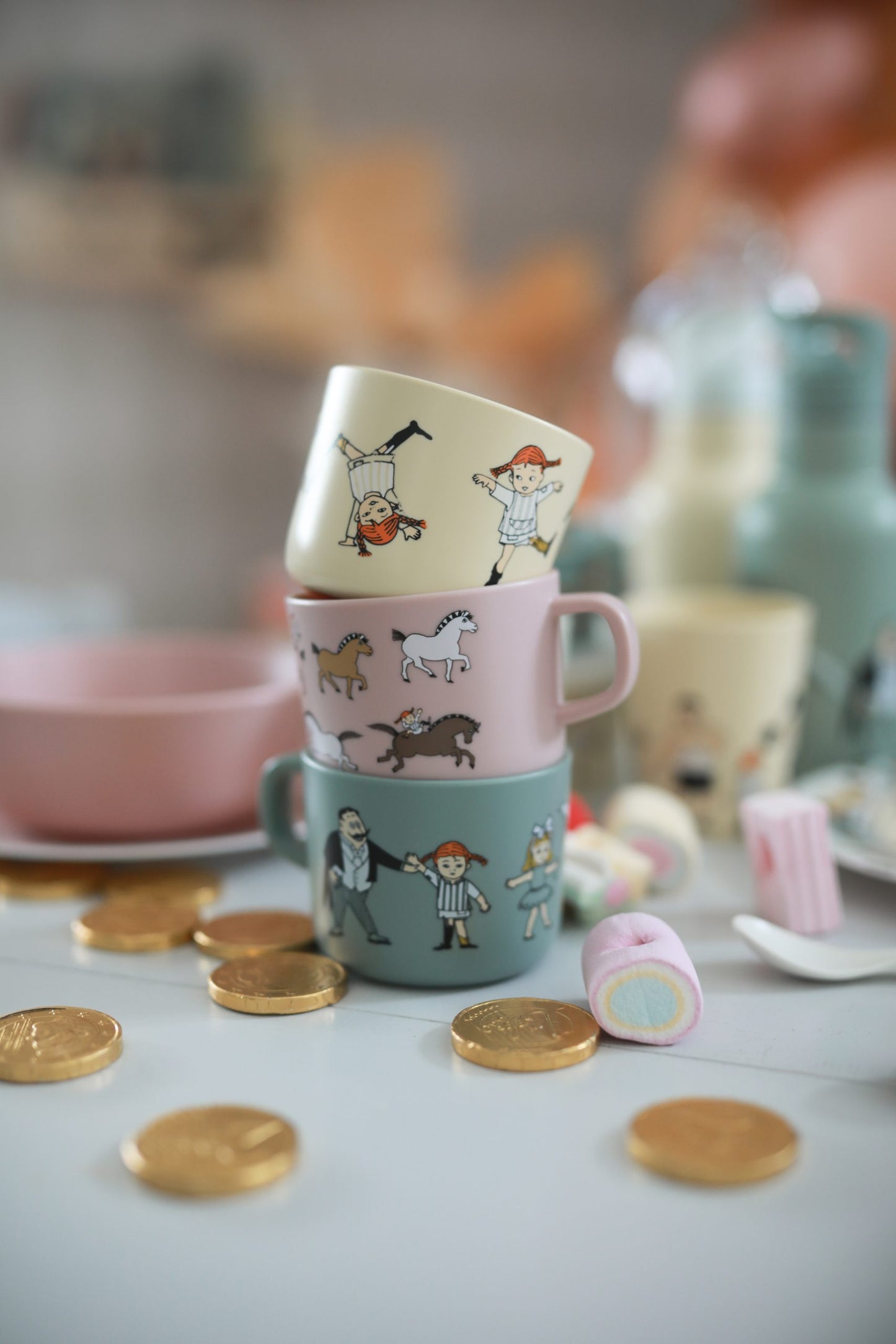 Rätt start Pippi Cirkus Mugg Gul