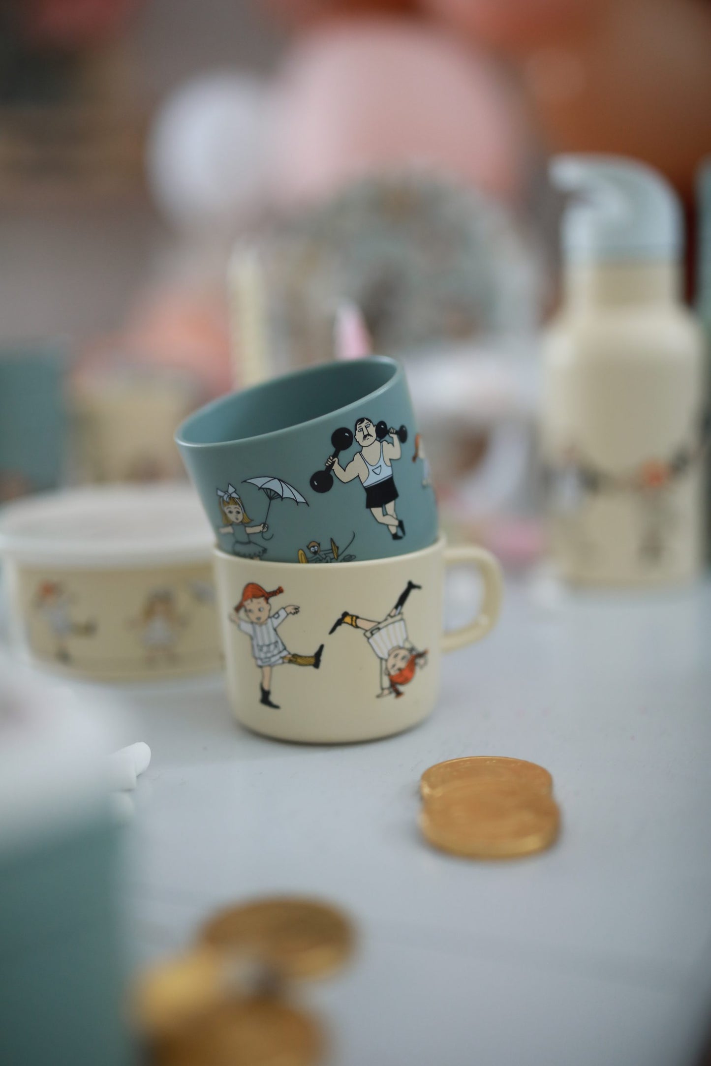 Rätt start Pippi Cirkus Mugg Gul