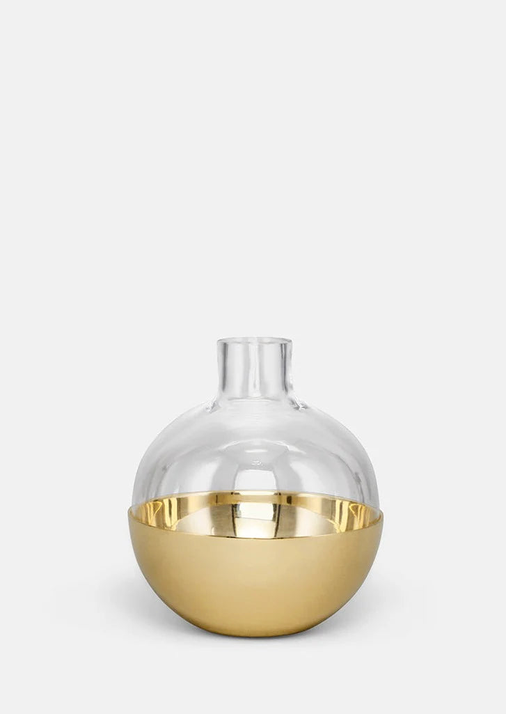 Skultuna Pomme Vas & Candle holder Brass small