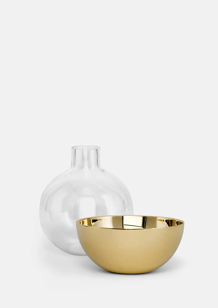Skultuna Pomme Vas & Candle holder Brass small