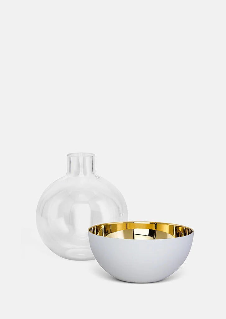 Skultuna Pomme Vas & Candle holder White Small
