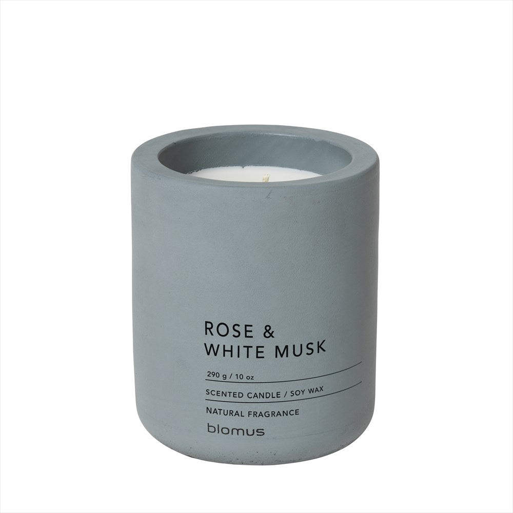 Blomus Fraga Doftljus Rose White Musk Ø9 cm Flint Stone