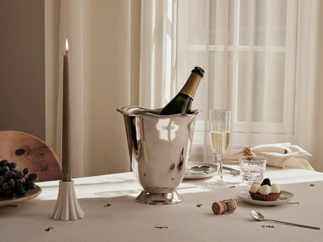 Broste Beatrice Wine bucket Silver finish