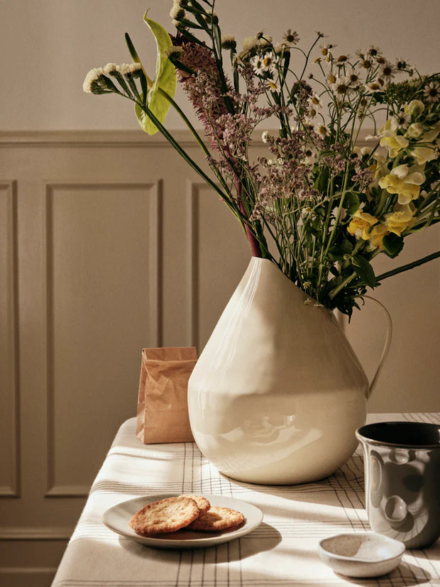 Broste Rosario Vase Cream 20x25cm