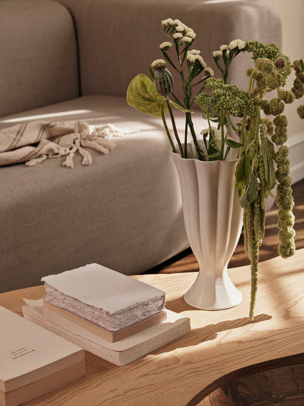 Broste Heli Vase L Cream 17x30cm