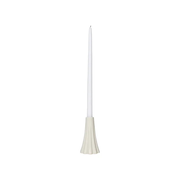 Broste Heli Candle Holder Cream 8x14cm
