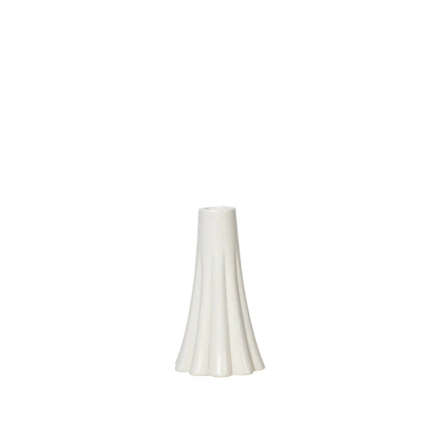 Broste Heli Candle Holder Cream 8x14cm