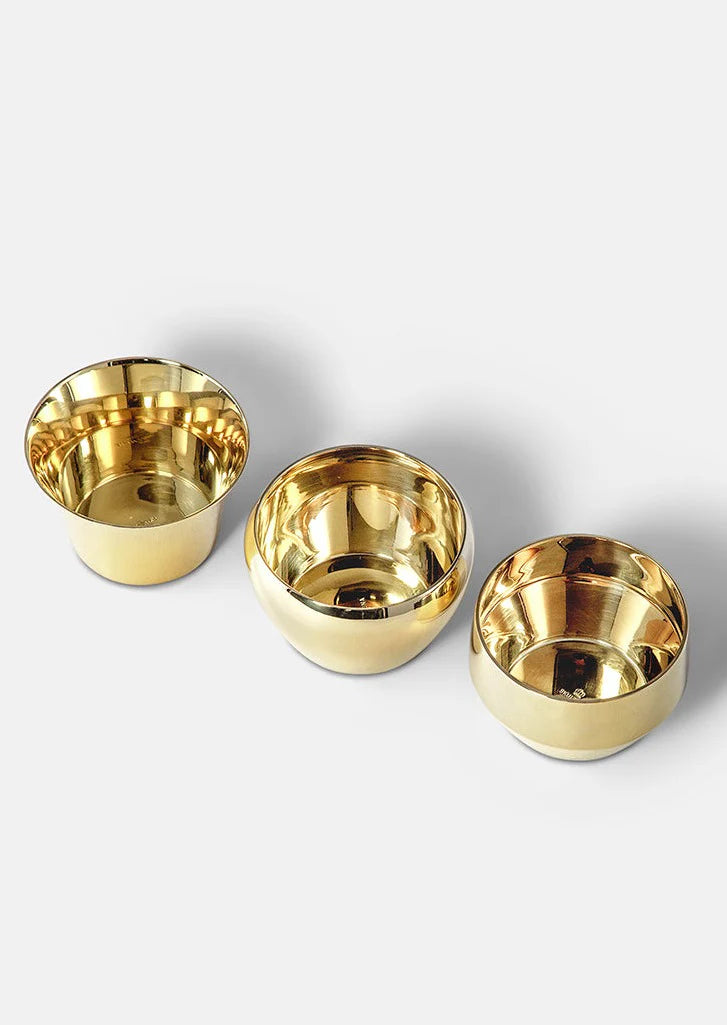 Skultuna Kin Ljuslykta 3-pack Brass