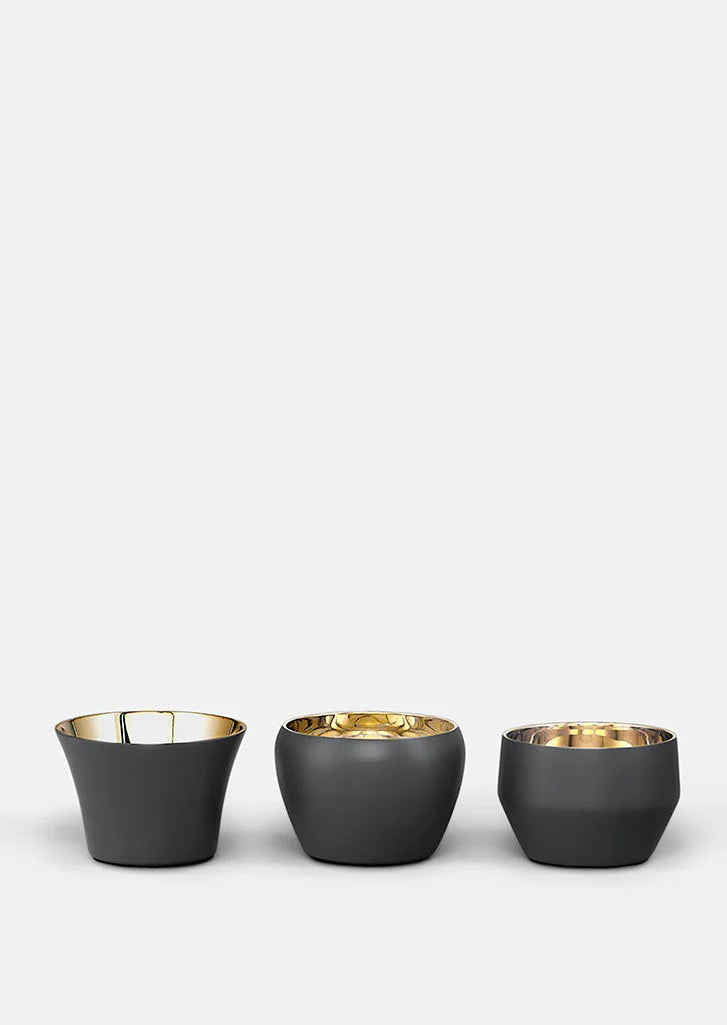 Skultuna Kin Ljuslykta 3 pack Mörkgrå