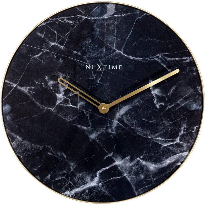 NeXtime Marble Väggklocka 40 cm Svart