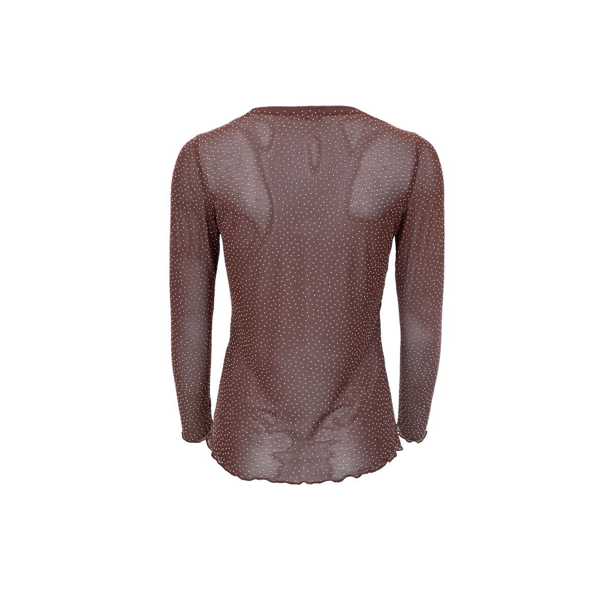 Black Colour Alexis Mesh top med stenar