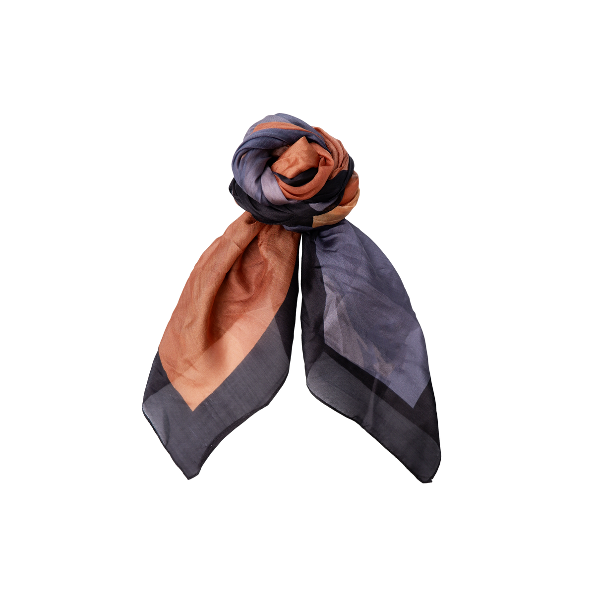 Black Colour Crate Silk Scarf